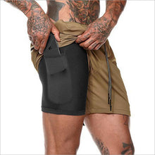 Load image into Gallery viewer, Mens 2 in 1 Fitness Running Shorts