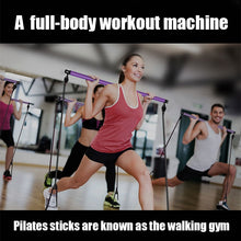 Load image into Gallery viewer, Portable Yoga Resistance Bands Pilates Stick Bodybuilding CrossFit Gym Rubber Tube Elastic Bands Fitness Equipment Training Exercise