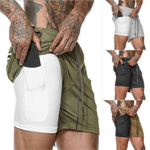 Load image into Gallery viewer, Mens 2 in 1 Fitness Running Shorts