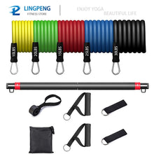 Load image into Gallery viewer, Fitness Resistance Rubber Band Yoga Elastic Band Upgrade Training Bar Set