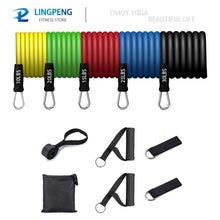 Load image into Gallery viewer, Fitness Resistance Rubber Band Yoga Elastic Band Upgrade Training Bar Set