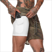 Load image into Gallery viewer, Mens 2 in 1 Fitness Running Shorts