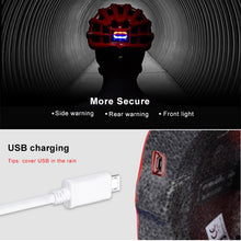 Load image into Gallery viewer, Waterproof USB Bicycle Helmet Light