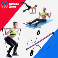 Load image into Gallery viewer, Portable Yoga Resistance Bands Pilates Stick Bodybuilding CrossFit Gym Rubber Tube Elastic Bands Fitness Equipment Training Exercise