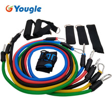 Load image into Gallery viewer, YOUGLE 11pcs/set Pull Rope Fitness Exercises Resistance Bands Latex Tubes Pedal Excerciser Body Training Workout Yoga