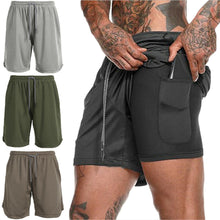 Load image into Gallery viewer, Mens 2 in 1 Fitness Running Shorts