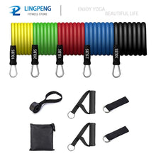 Load image into Gallery viewer, Fitness Resistance Rubber Band Yoga Elastic Band Upgrade Training Bar Set
