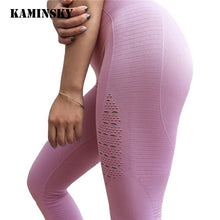 Load image into Gallery viewer, Kaminsky Women Seamless Pants Sports Running Leggins Mujer Stretchy Fitness Leggings Gym Tummy Control Compression Long Pants
